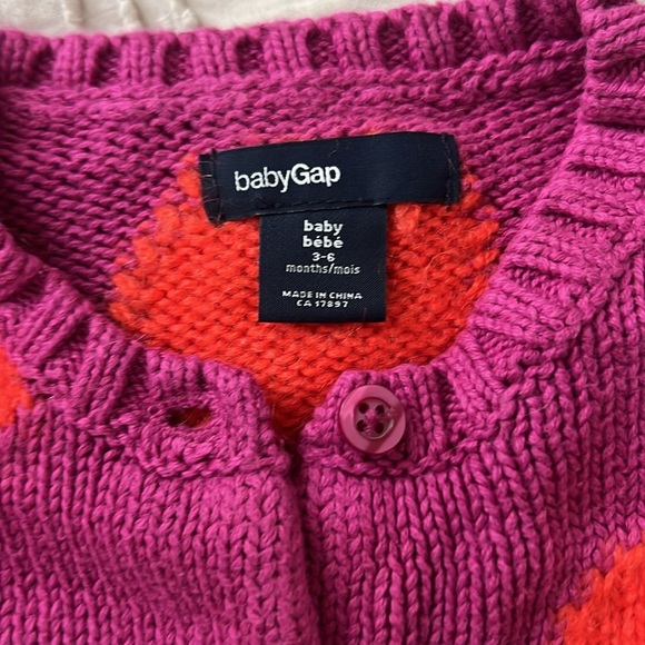 GAP Pink and Orange Baby Cardigan - Picture 2 of 2